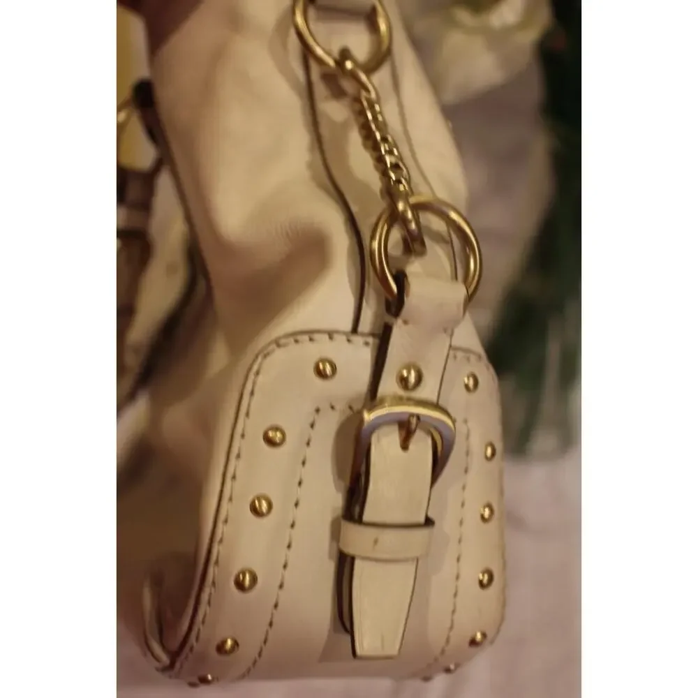 MICHAEL MICHAEL KORS Studded Leather Satchel TOTE BAG (PU150